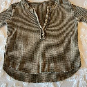 Free people, crop waffle thermal, size S